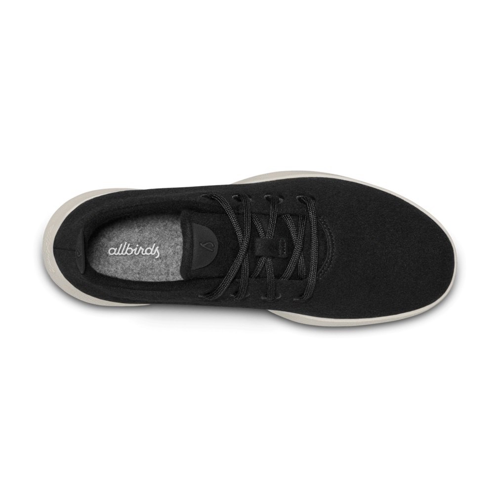 Allbirds Men\'s Sneakers Black - Wool Runners - 07932YXUN